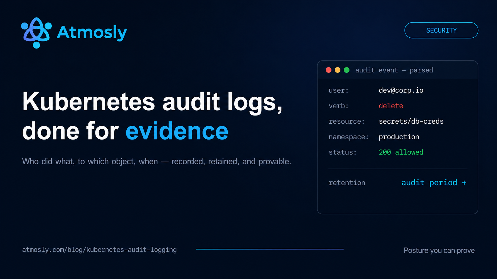 Kubernetes Audit Logging: Policy, Setup, and Retention for Compliance (2026)